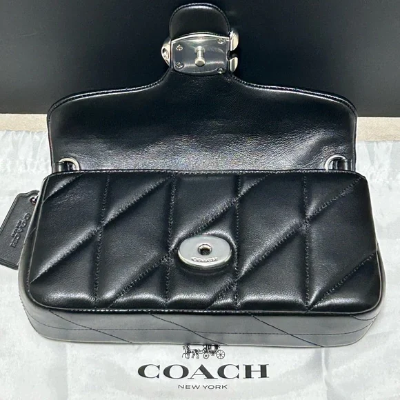 COACH Tabby 19 Quilted Nappa Leather Chain Crossbody/Wristlet w/Dust Bag - Picture 4 of 11